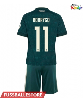 Günstige Real Madrid Rodrygo Goes #11 Auswärts Trikotsatzt Kinder 2026-27 Kurzarm (+ Kurze Hosen)